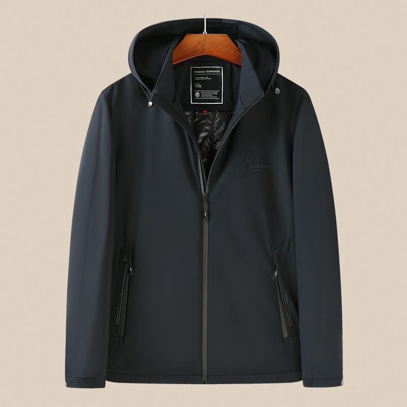 Herren Wasserdichte Softshelljacke mit Kapuze, winddicht und atmungsaktiv Echo Archiv