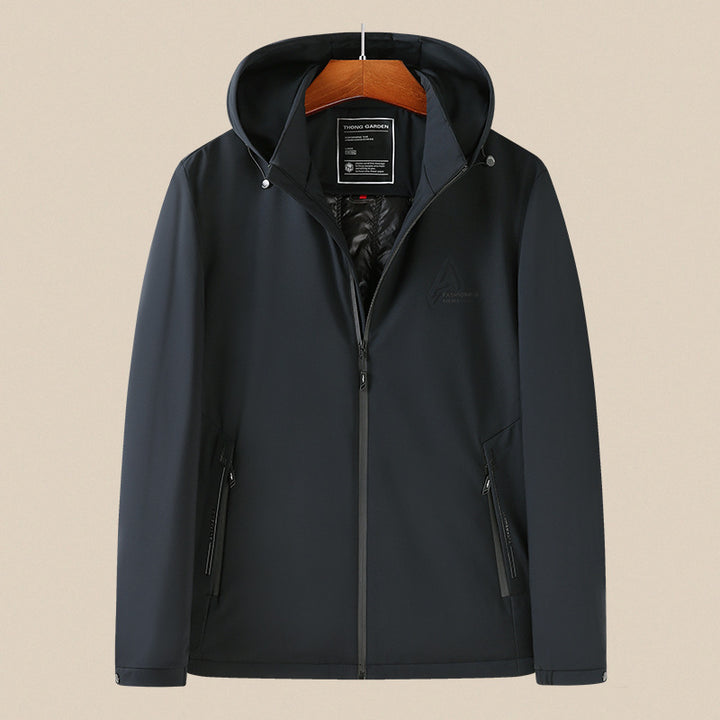 Herren Wasserdichte Softshelljacke mit Kapuze, winddicht und atmungsaktiv Echo Archiv