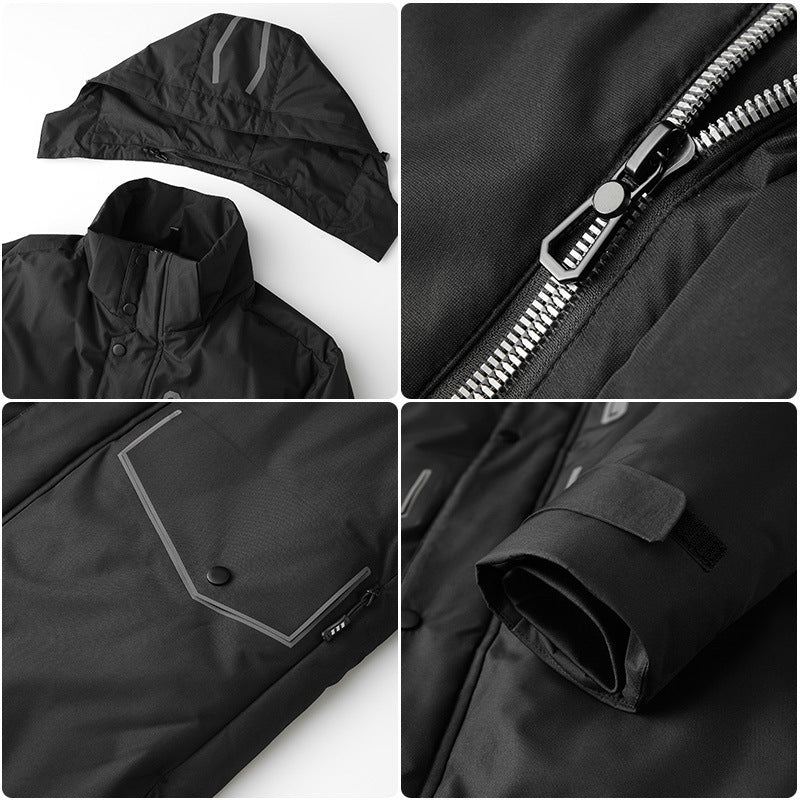 Herren Wasserdichter und isolierter Parka mit Kapuze Echo Archiv