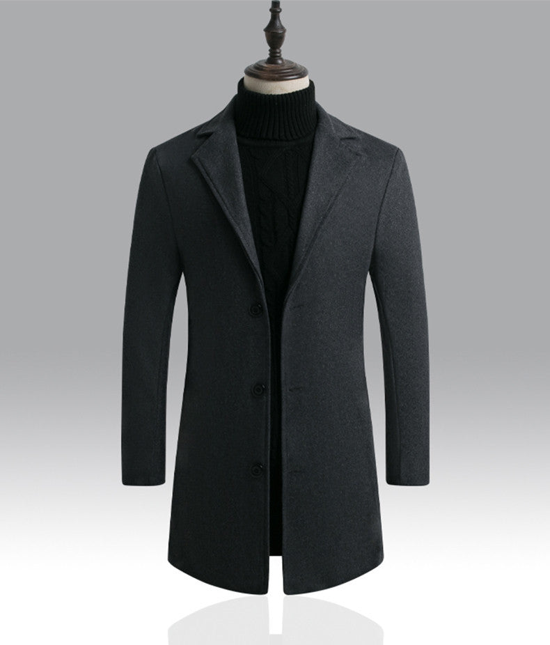 Herren nan schlanker Kurzmantel mit Stehkragen und eleganter Knopfleiste Echo Archiv