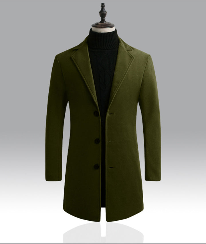 Herren nan schlanker Kurzmantel mit Stehkragen und eleganter Knopfleiste Echo Archiv