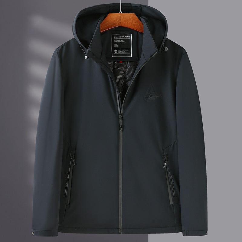 Herren Wasserdichte Softshelljacke mit Kapuze, winddicht und atmungsaktiv Echo Archiv