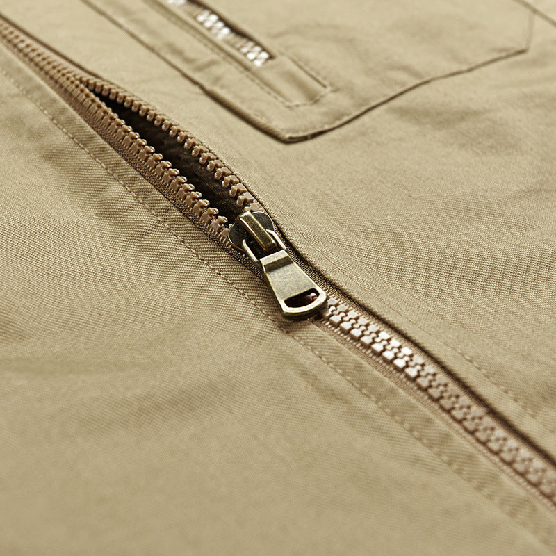 Herren Leichte Outdoor-Utility-Weste mit Mesh‑Futter, Reißverschlusstaschen und Stehkragen – Marzano