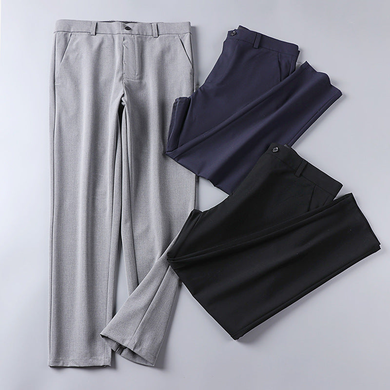 Herren Schmale Chino-Hose aus Stretch-Baumwollmix mit schmalem Bein und Bundfalten Echoarchiv