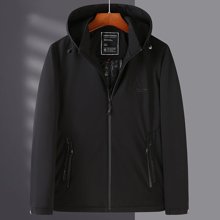 Herren Wasserdichte Softshelljacke mit Kapuze, winddicht und atmungsaktiv Echo Archiv