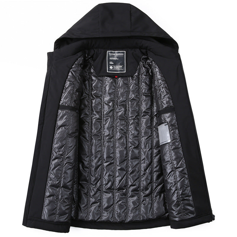 Herren Wasserdichte Softshelljacke mit Kapuze, winddicht und atmungsaktiv Echo Archiv