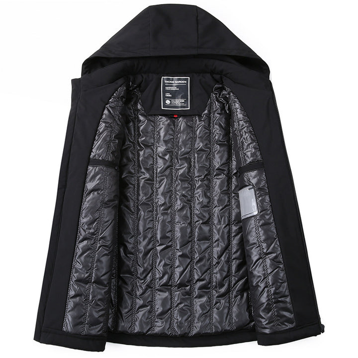 Herren Wasserdichte Softshelljacke mit Kapuze, winddicht und atmungsaktiv Echo Archiv
