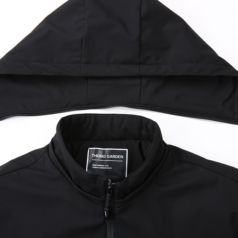 Herren Wasserdichte Softshelljacke mit Kapuze, winddicht und atmungsaktiv Echo Archiv
