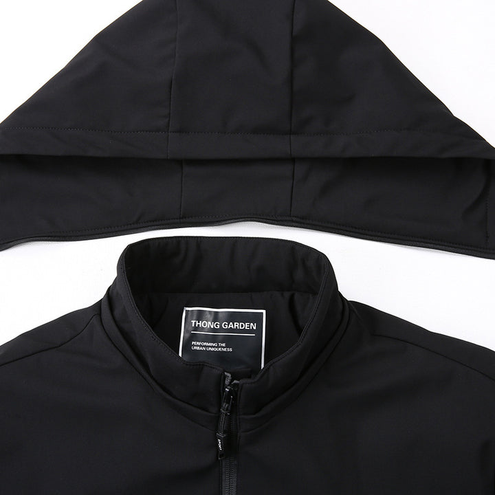 Herren Wasserdichte Softshelljacke mit Kapuze, winddicht und atmungsaktiv Echo Archiv