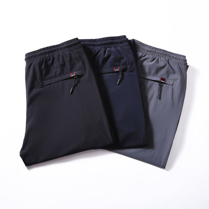 Herren Leichte Jersey-Freizeithose mit elastischem Bund, Tunnelzug und Seitentaschen Echo Archiv