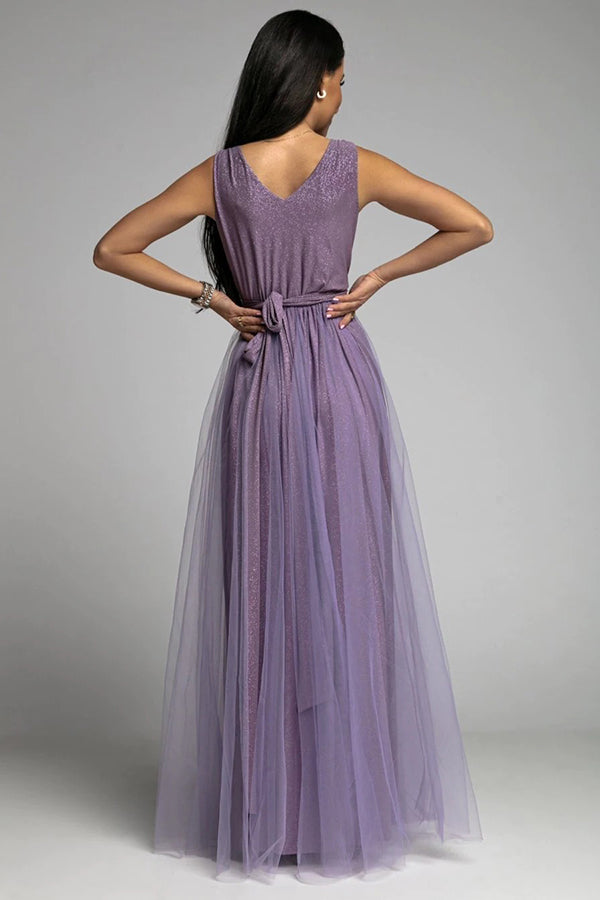 Echoarchiv | It'S My Day Light Tulle Schlitz Maxi Kleid