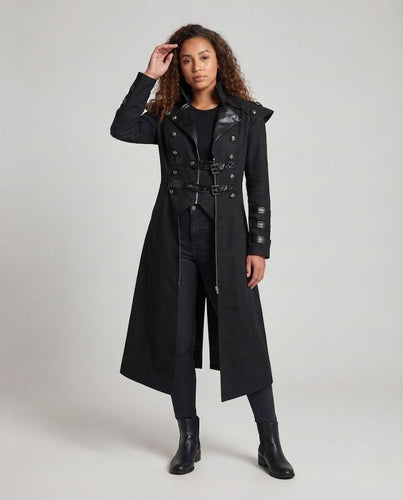 Damen Off-Shoulder Mantel mit voluminösen Ärmeln und dekorativen Akzenten Echo Archiv