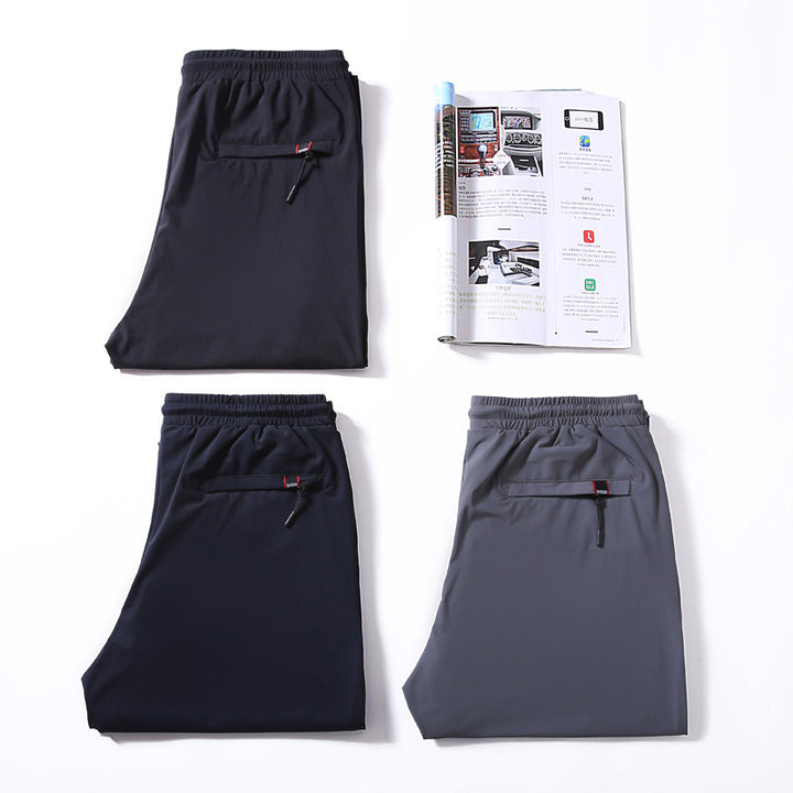 Herren Leichte Jersey-Freizeithose mit elastischem Bund, Tunnelzug und Seitentaschen Echo Archiv