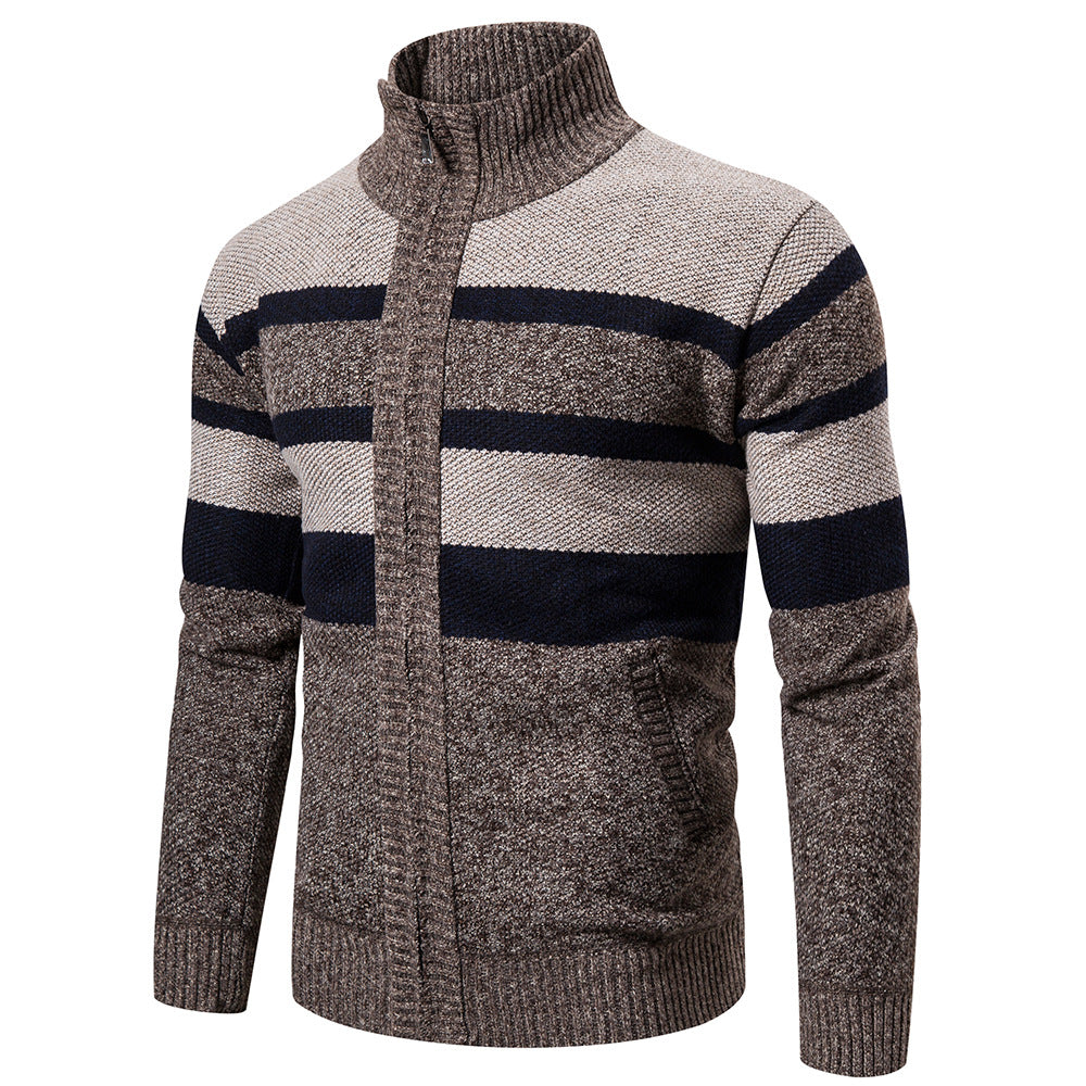 Herren Strickjacke mit modernem Stehkragen Echoarchiv