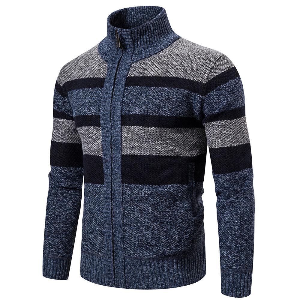Herren Strickjacke mit modernem Stehkragen Echoarchiv