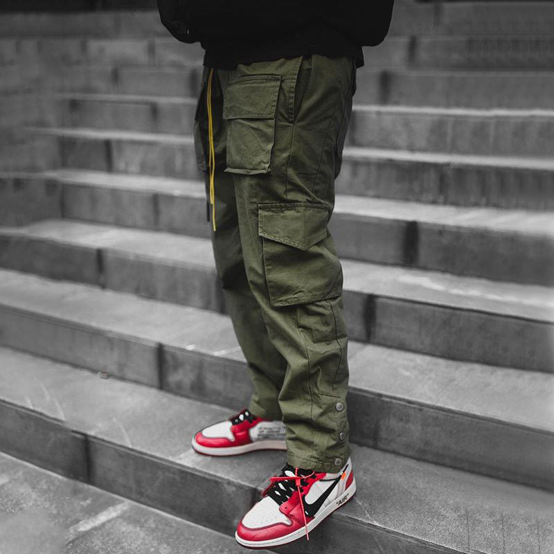 Herren Multifunktionale Cargo-Hose mit praktischen Taschen und verstellbarem Bund Echoarchiv