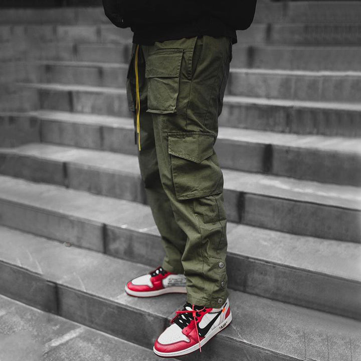 Herren Multifunktionale Cargo-Hose mit praktischen Taschen und verstellbarem Bund Echoarchiv