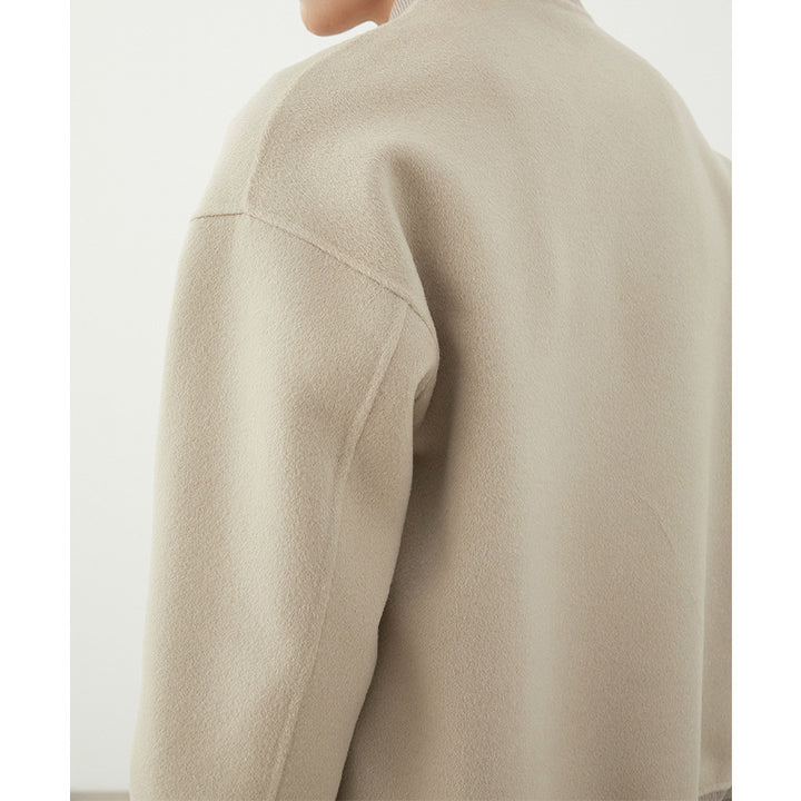 Herren Kurzjacke im Blouson-Stil aus Wollmix mit Rippkragen, Reißverschluss und Brusttasche Echoarchiv