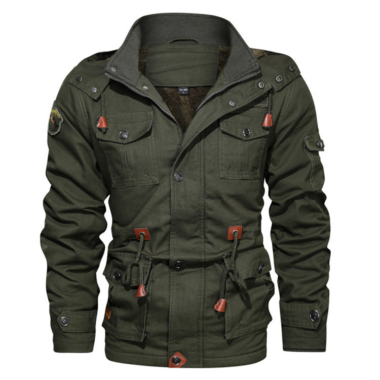 Herren Utility-Jacke mit praktischen Taschen und hohem Kragen Echoarchiv