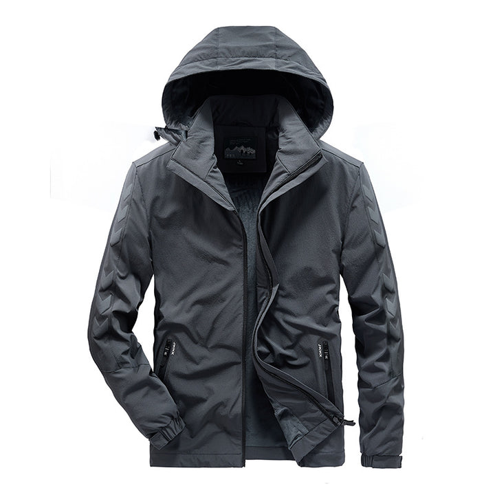 Herren wasserabweisende Softshelljacke mit Kapuze, reflektierenden Chevron-Streifen und Reißverschlusstaschen Echo Archiv