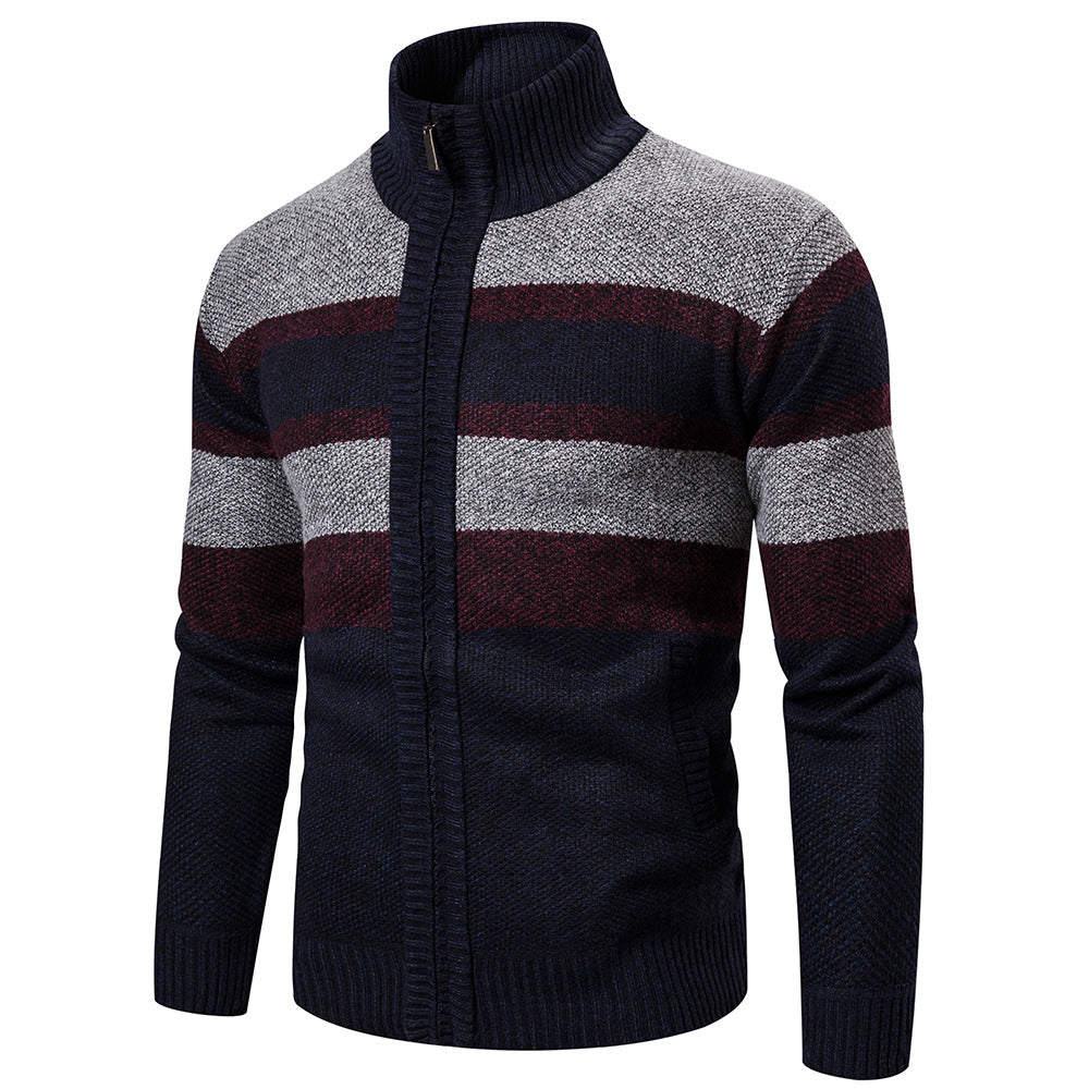 Herren Strickjacke mit modernem Stehkragen Echoarchiv