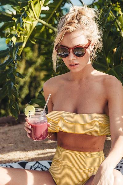 Damen Bandeau-Bikini mit modischen Rüschendetails Echo Archiv