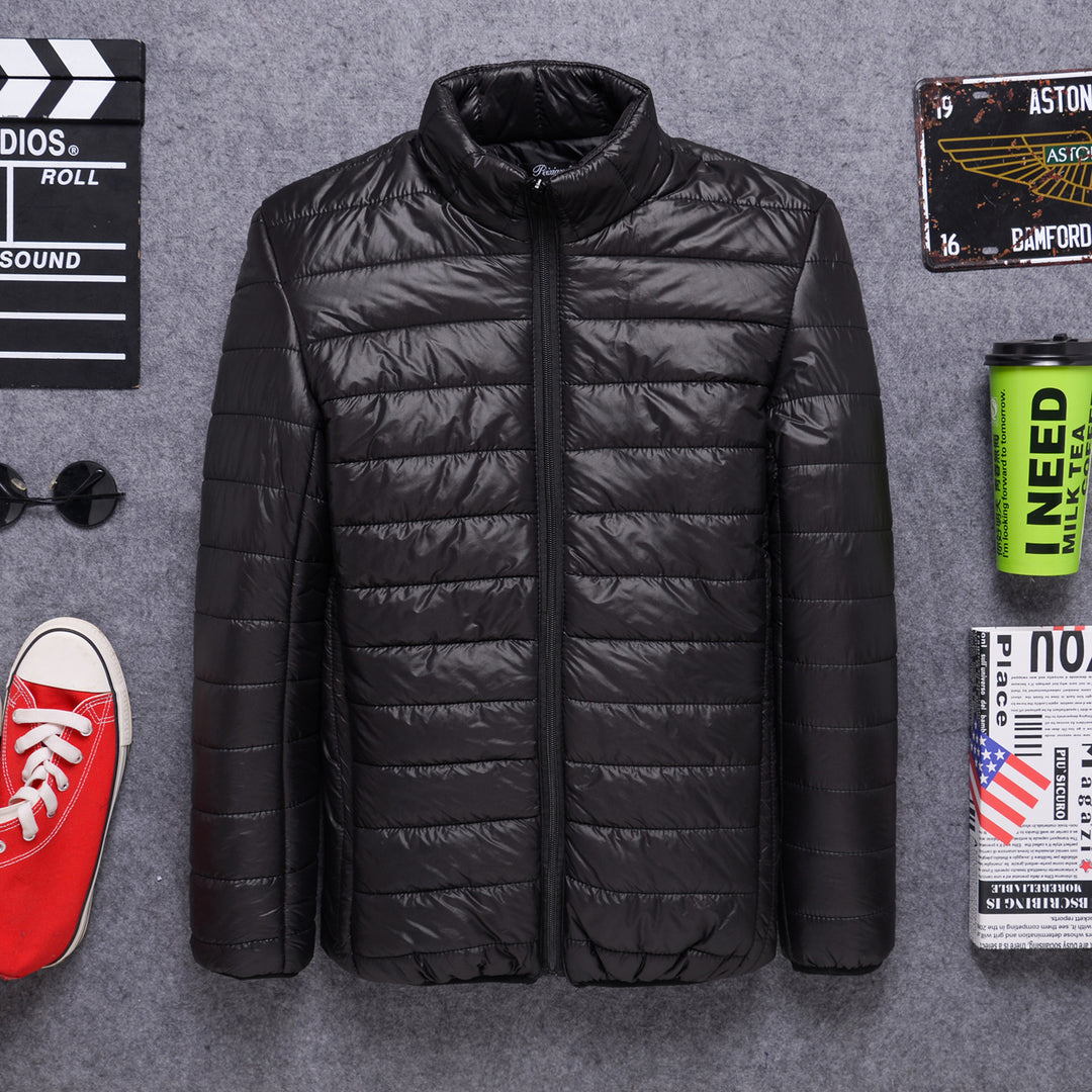 Herren Leichte gesteppte Thermojacke mit Stehkragen und durchgehendem Reißverschluss Echo Archiv