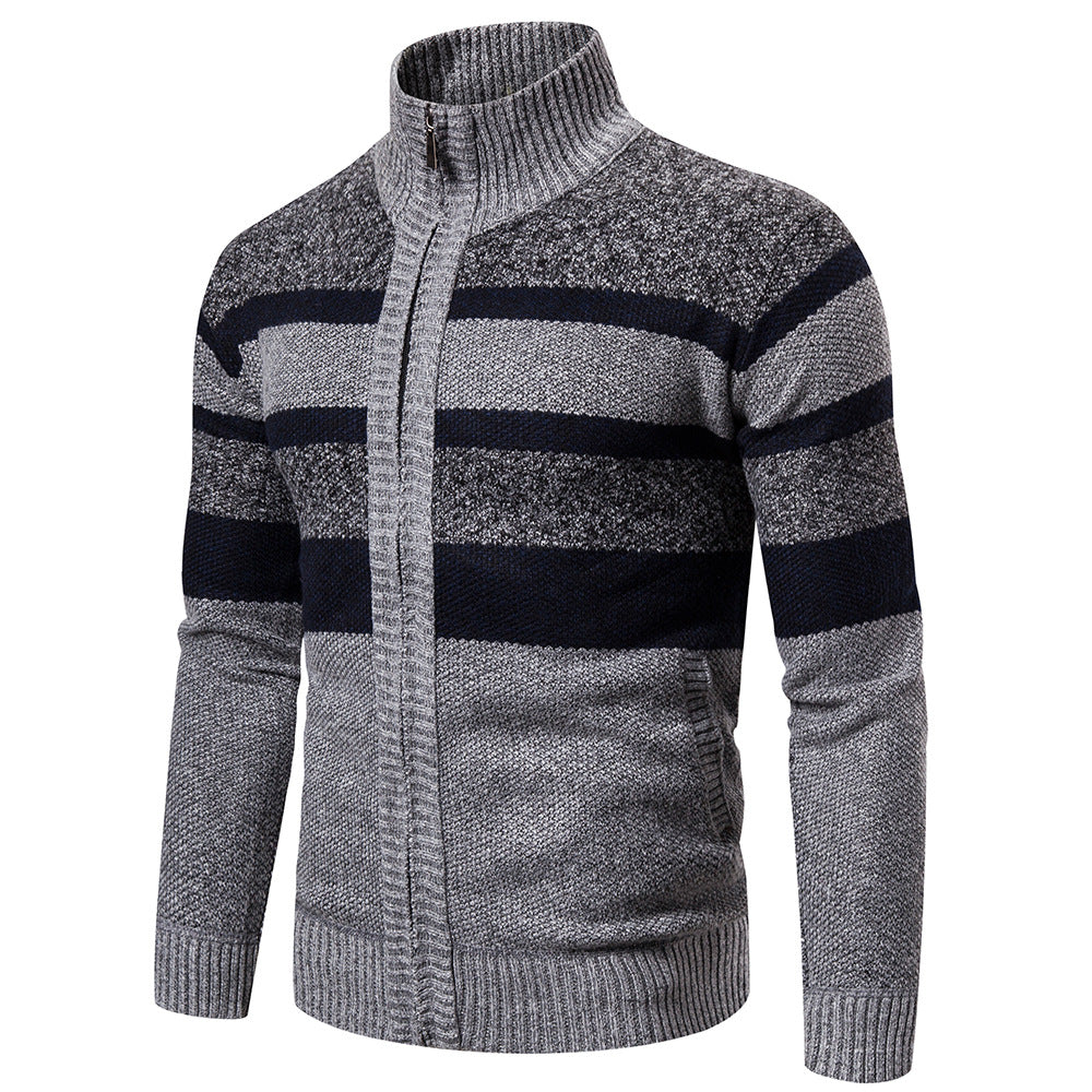 Herren Strickjacke mit modernem Stehkragen Echoarchiv