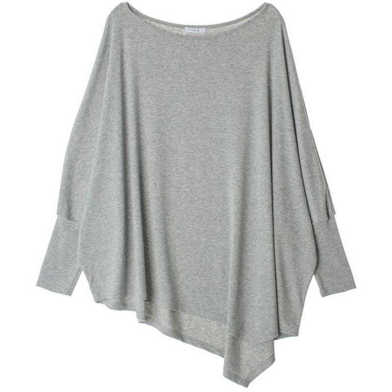 Damen Oversize-Tunika mit asymmetrischem Saum und langen Ärmeln Echoarchiv