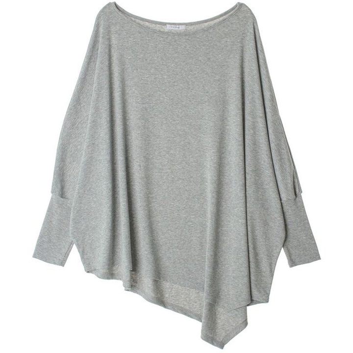Damen Oversize-Tunika mit asymmetrischem Saum und langen Ärmeln Echoarchiv