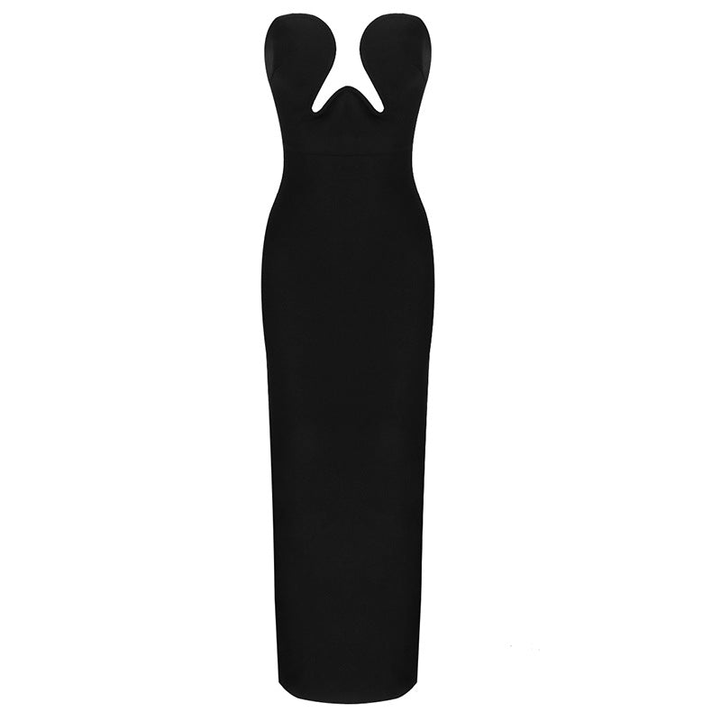 Damen Elegantes Maxikleid mit innovativem Ausschnitt und figurbetontem Design Echo Archiv
