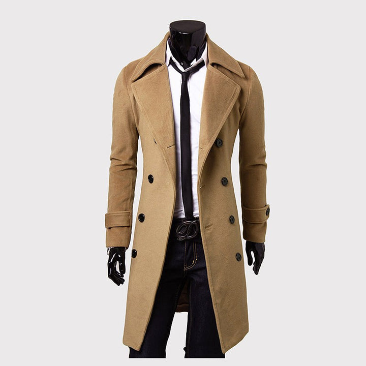 Herren nan eleganter doppelreihiger Mantel mit schmaler Taillierung und breitem Revers Echo Archiv