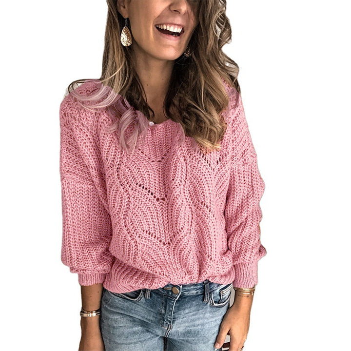 Damen Oversize Ajour-Grobstrickpullover mit U-Boot-Ausschnitt und Zopfmuster Echo Archiv