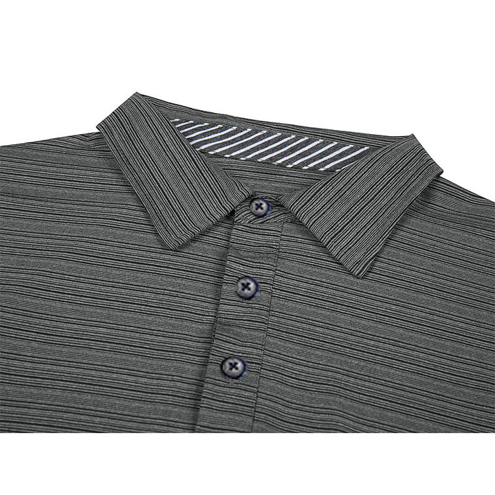Herren lässiges Langarm-Polohemd mit strukturiertem Design und einem modernen Kragen Echoarchiv