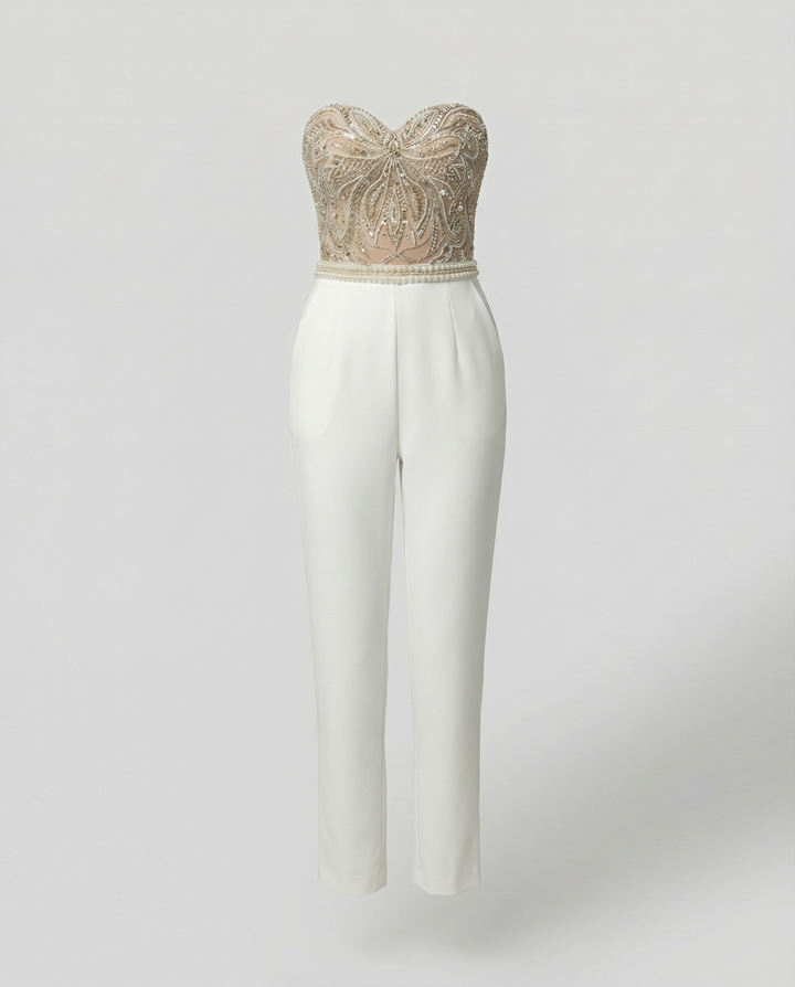 Echoarchiv | Trägerloser Eleganter Damen Jumpsuit