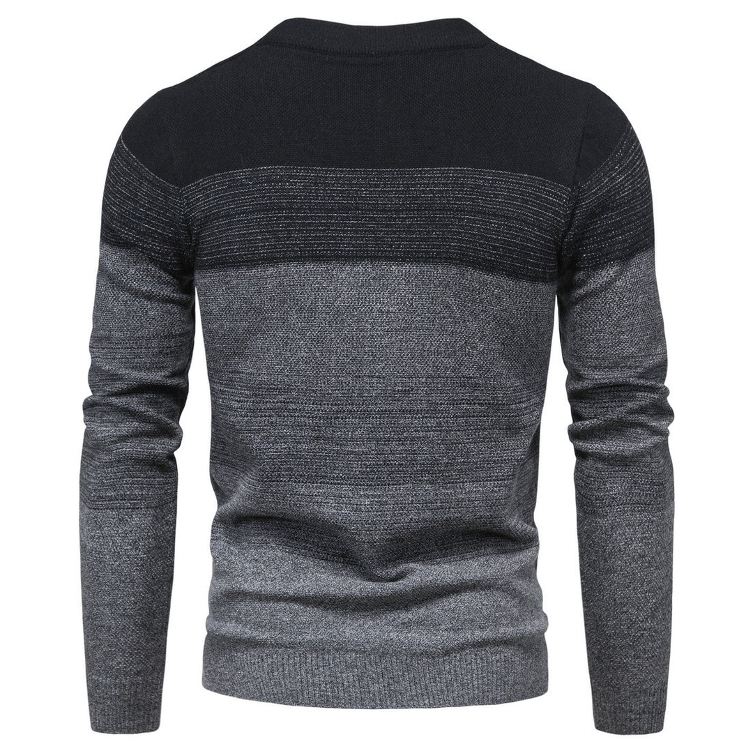 Herren modische Strickjacke mit durchgehendem Reißverschluss und Farbverlauf Echoarchiv
