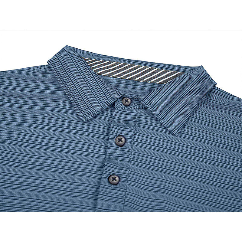 Herren Langarm Polo-Shirt mit feinem Streifenmuster Echoarchiv