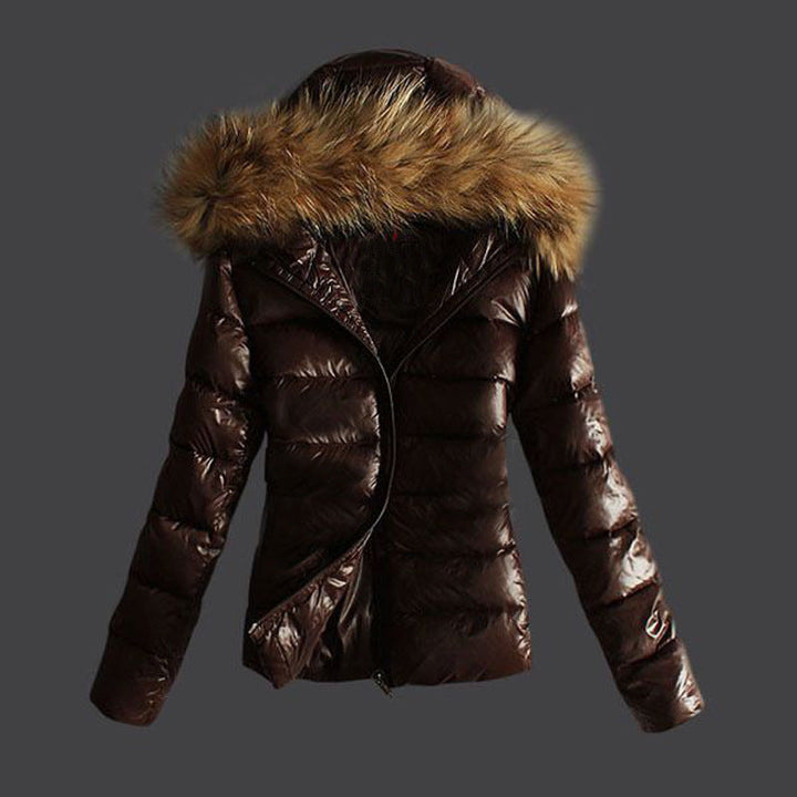 Damen Steppjacke mit abnehmbarem Kunstfellkragen und modernem Schnitt – Célinea