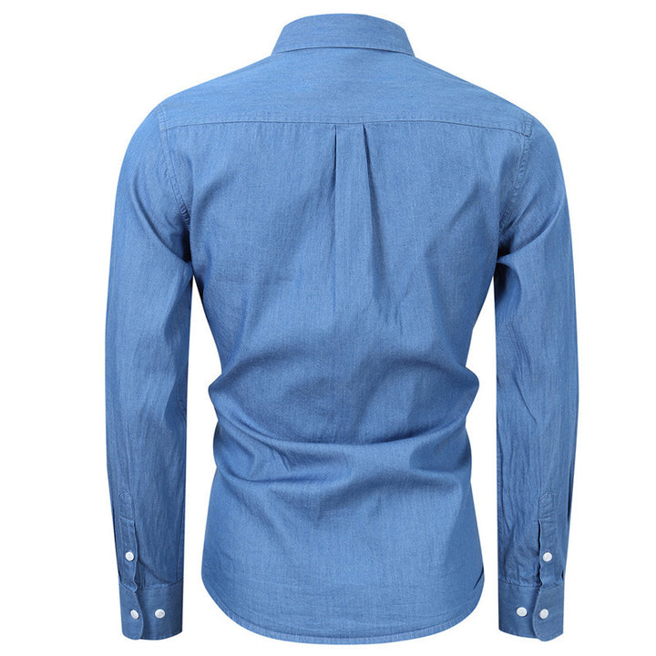 Herren Denimhemd mit modernem Schnitt und praktischer Brusttasche Echoarchiv