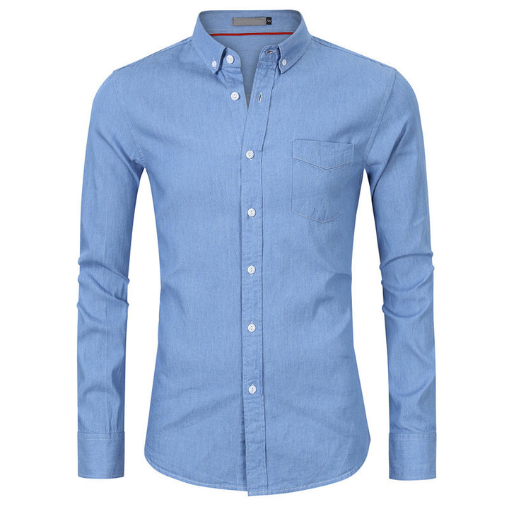 Herren Denim Langarmhemd Echoarchiv