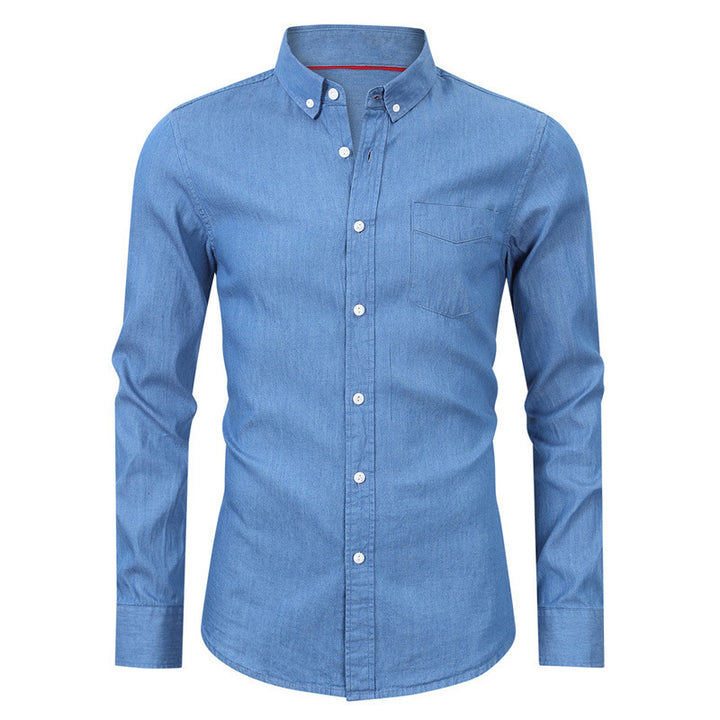 Herren Denim Langarmhemd Echoarchiv