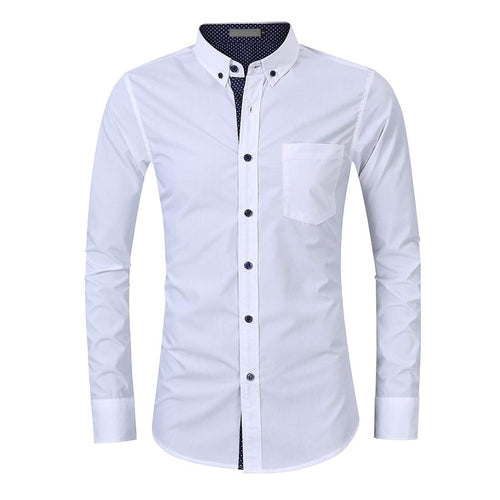 Herren Slim-Fit Hemd mit kontrastierenden Ärmelverzierungen Echoarchiv