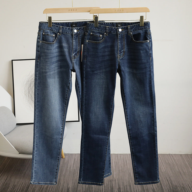 Herren schmal geschnittene Stretch-Jeans mit Used‑Waschung und Fünf‑Taschen‑Schnitt Echo Archiv
