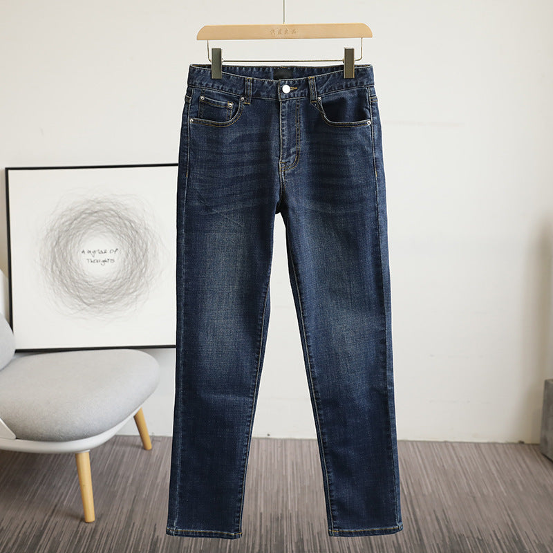 Herren schmal geschnittene Stretch-Jeans mit Used‑Waschung und Fünf‑Taschen‑Schnitt Echo Archiv