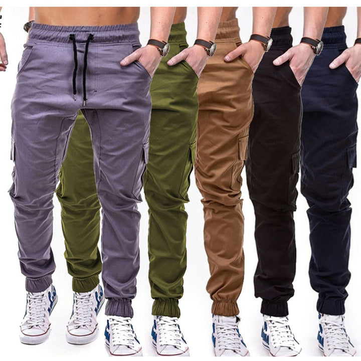 Herren lässige Cargo-Hose mit elastischem Bund und praktischen Taschen Echoarchiv