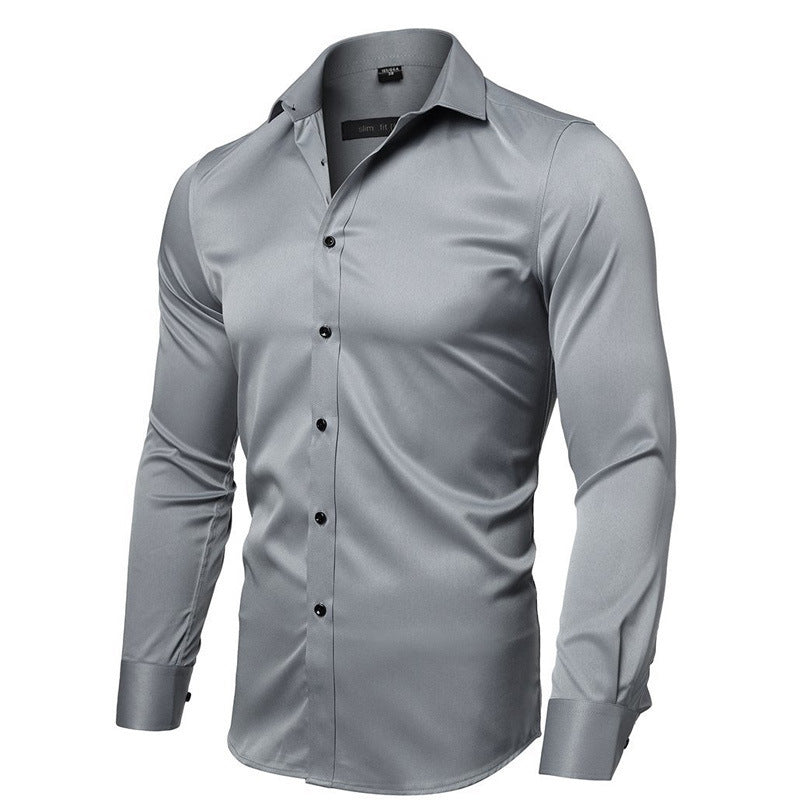 Herren Smart Casual Langarmhemd mit elegantem Schnitt und atmungsaktivem Stoff Echoarchiv