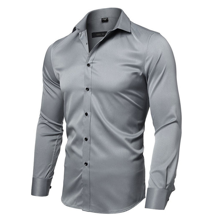 Herren Smart Casual Langarmhemd mit elegantem Schnitt und atmungsaktivem Stoff Echoarchiv