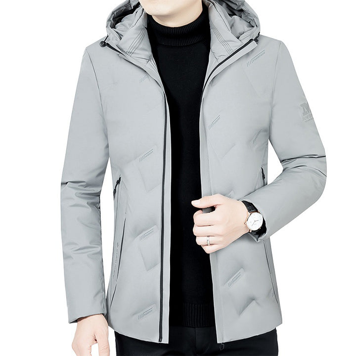 Herren Leichte gesteppte Kapuzenjacke mit schlanker Silhouette und verdecktem Reißverschluss – Taviero