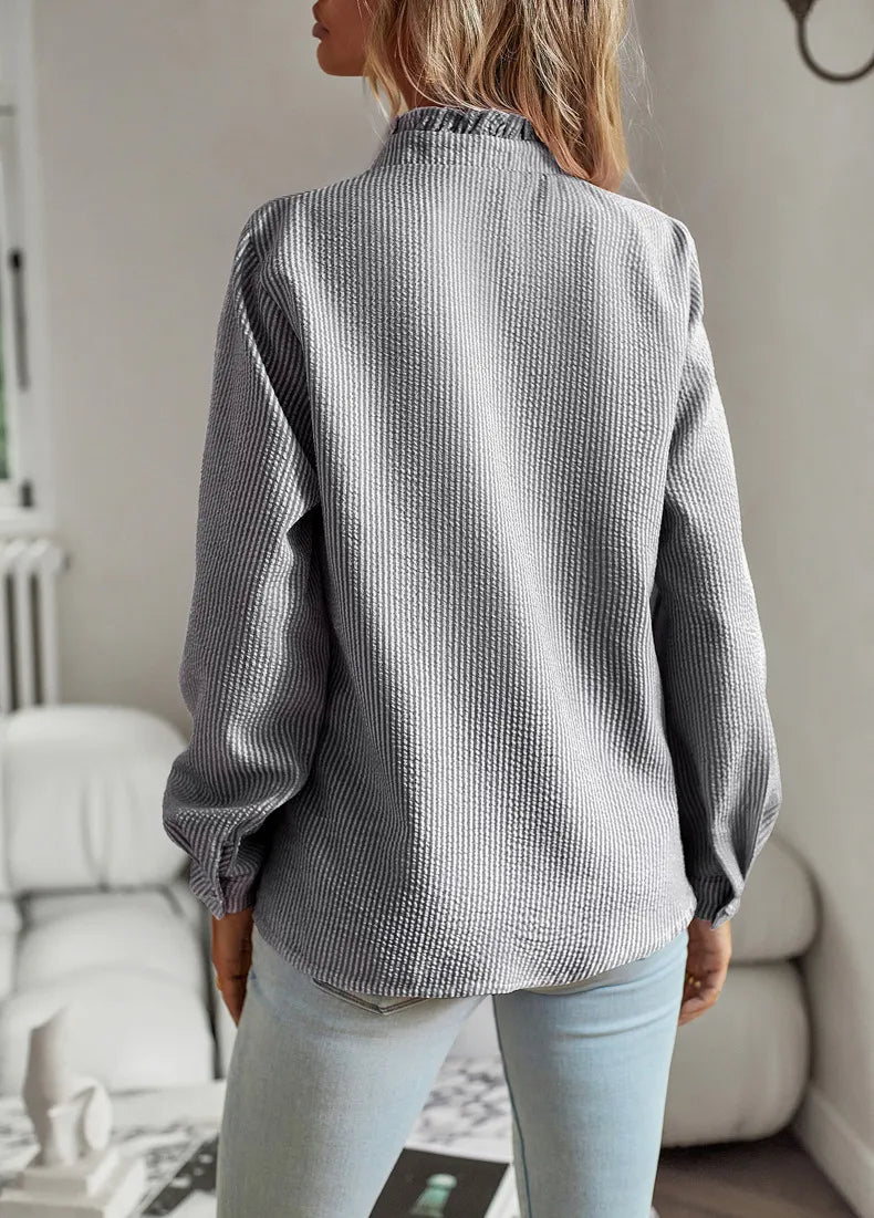 Echoarchiv | Bluse mit Rüschendetails Leicht und Stilvoll Femininer Touch