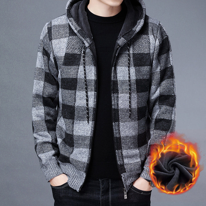 Herren gemütlicher Sweatshirtjacke mit Wollmix Echoarchiv